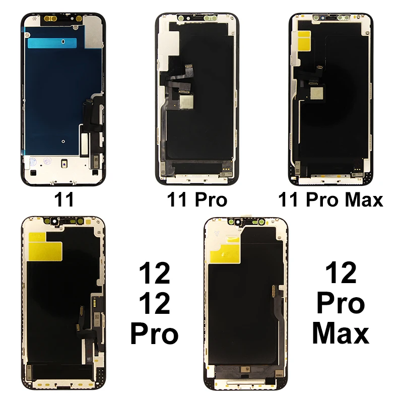 CALIENTO AAA + OLED para iPhone X XR XS pantalla 3D Digitalizador de pantalla táctil para 11 Pro 12 Mini 13 Pro Max 14 Plus pieza de repuesto LCD