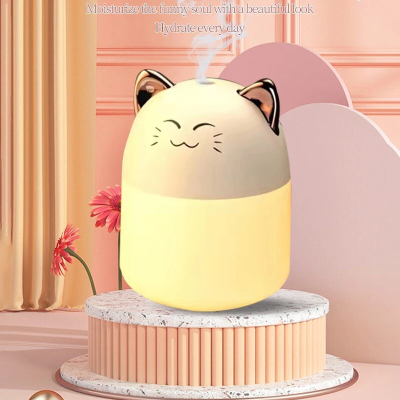 かわいいペットの加湿器,オフィス,オフィス,エアコン,USB,家庭用の小さな重い霧のスプレー