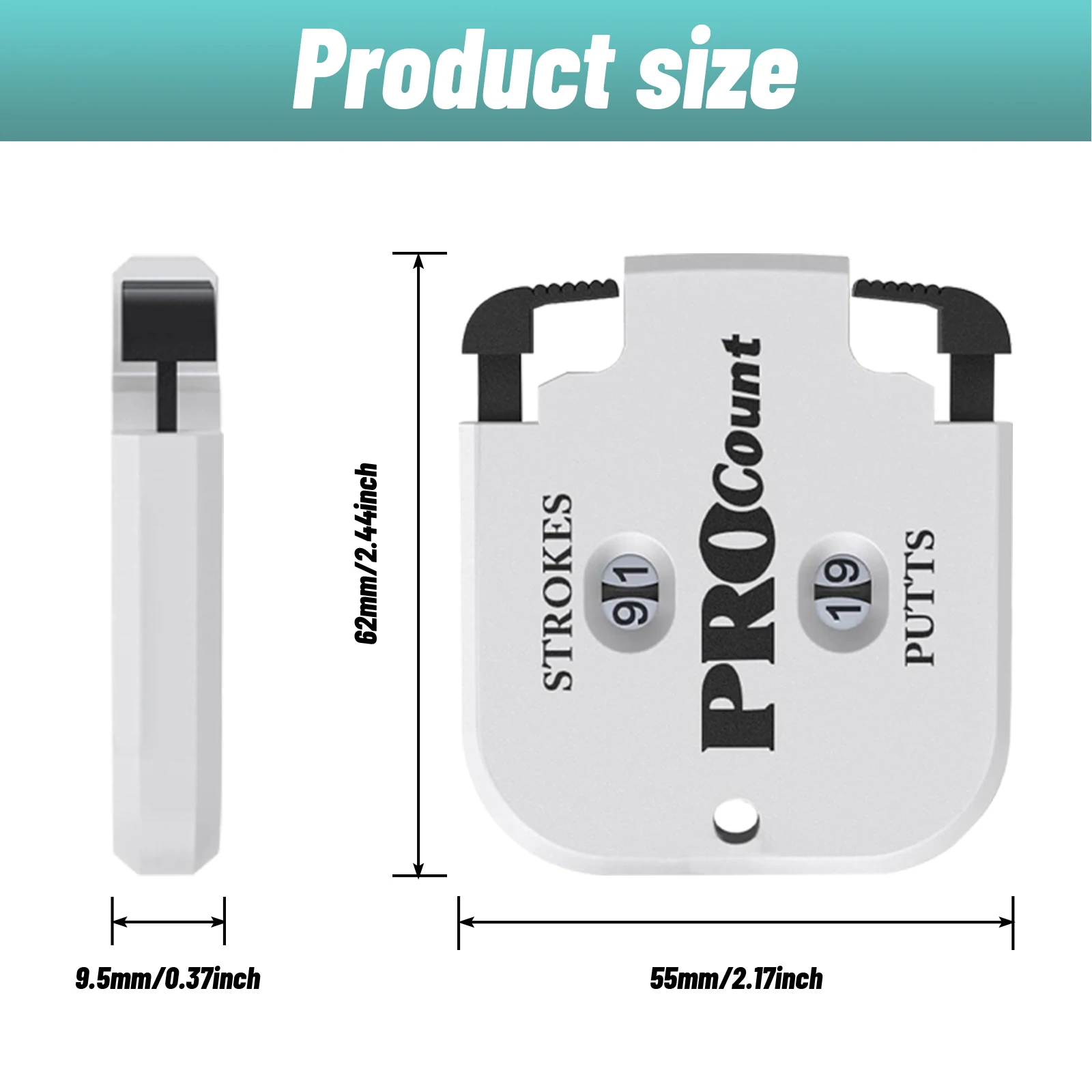 Mini contador de pontuação de golfe de 4 cores – marcador portátil de dois dígitos com retorno rápido zero, acessório de golfe com chaveiro