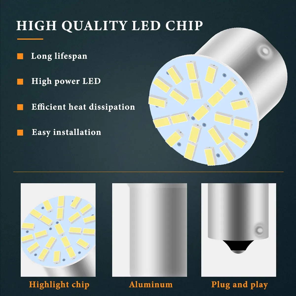 10PCS 1156 BA15S 1157BAY15D หลอดไฟ LED 22SMD Canbus รถเบรคหางที่จอดรถไฟเลี้ยวสัญญาณสีขาว 12v Universal