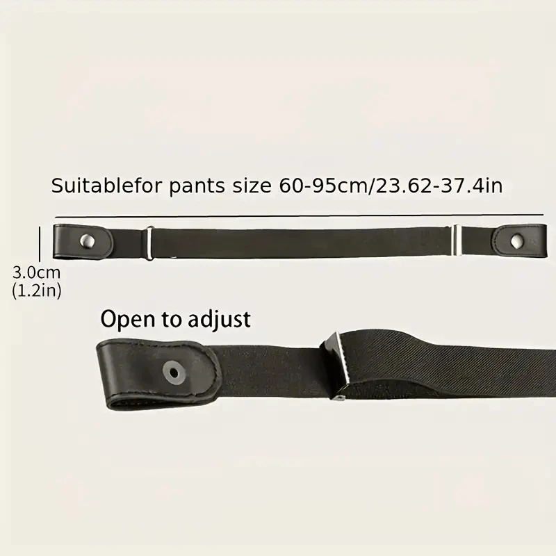 Cinturón sin hebilla para pantalones vaqueros, vestidos, cinturón elástico sin hebilla para mujeres/hombres, sin bulto, sin complicaciones