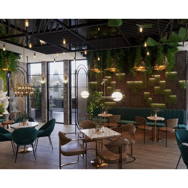 Customized Cafe Shop Counter Design Restaurant Bar Coffee Furnitures Sets