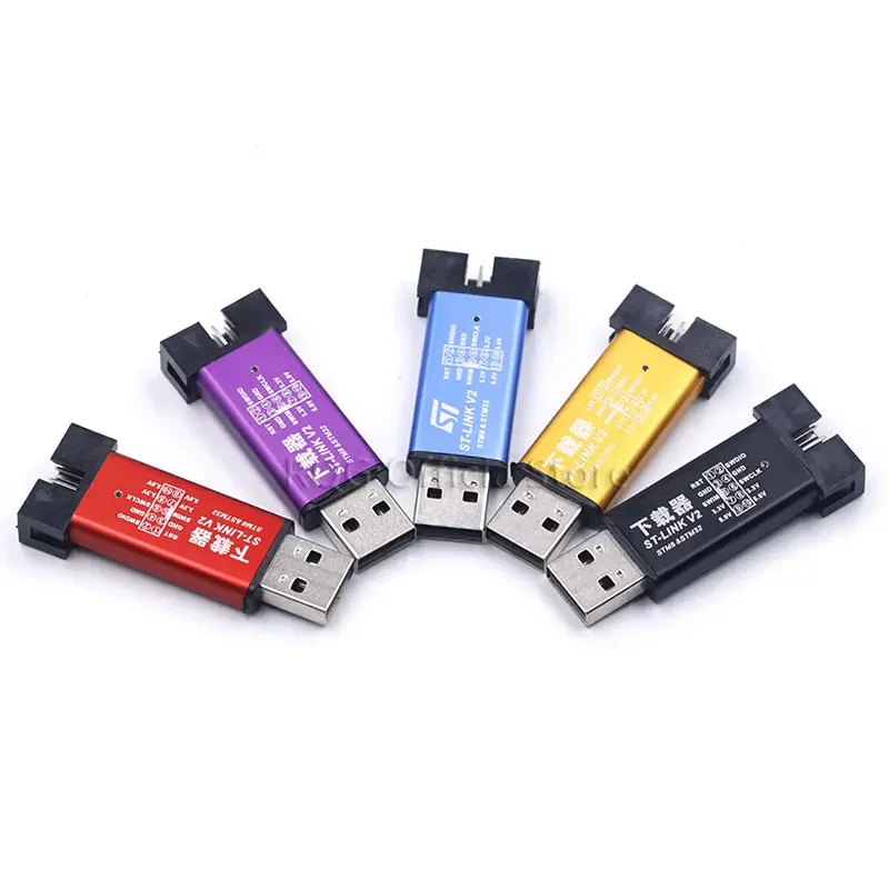 Simulador Stlink st-link V2 Mini STM8 STM32, programador de descarga con cubierta, Cable DuPont, ST LINK V2