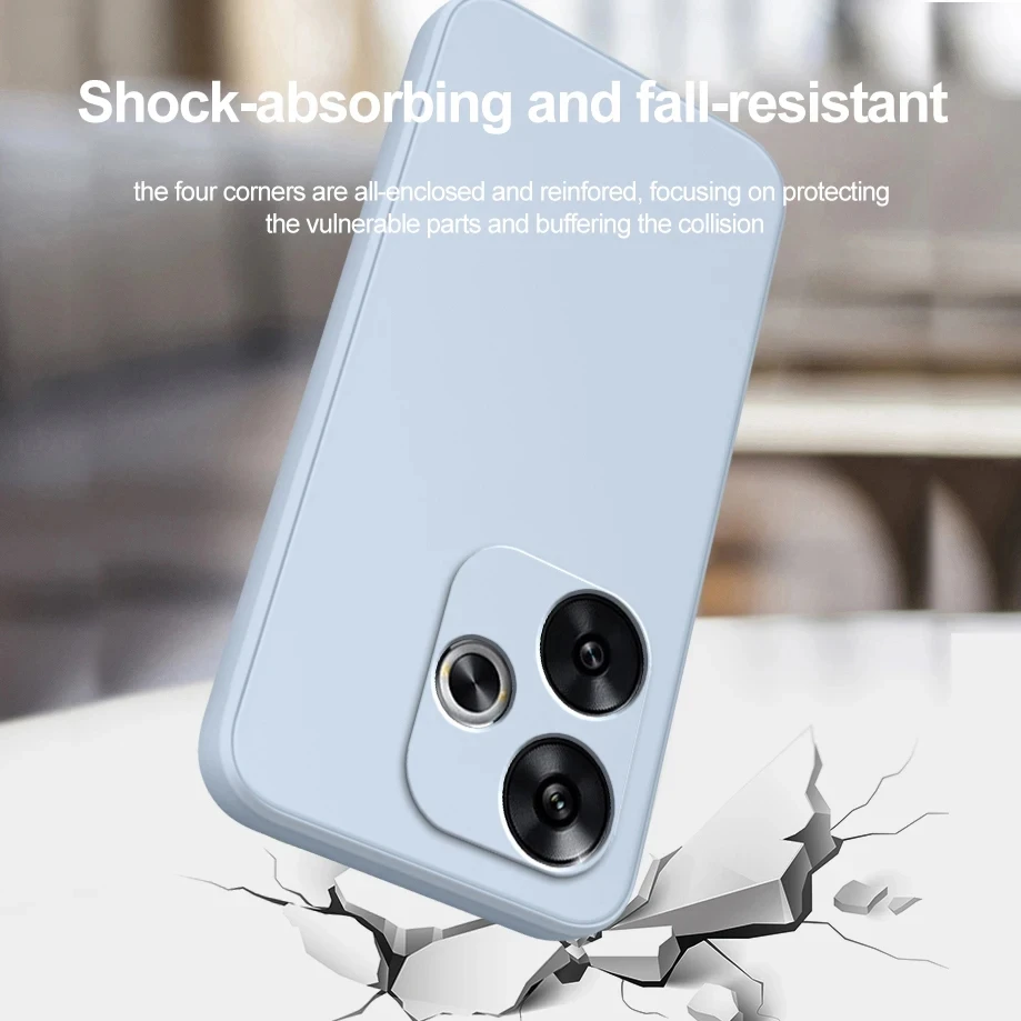 Casing mewah untuk Xiaomi Poco F6 sampul Poco F6 Fundas Coque silikon cair asli casing belakang TPU lunak Poco F6 F5 Pro