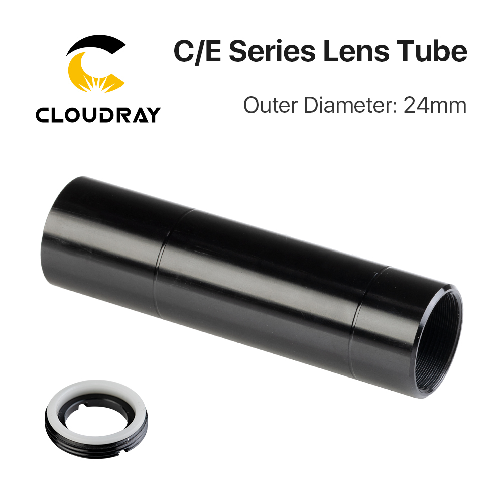 Cloudray-Tubo de lente CO2 O.D.24mm para D20 F50.8/63,5/101,6mm, lente para máquina de grabado y corte láser Serie C & E CO2