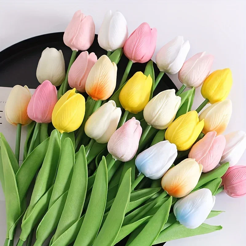 5/10pcs Tulpen blumen künstlicher Tulpen strauß pe Schaum gefälschte Blume für Hochzeits zeremonie Dekor Hausgarten Blumenstrauß Dekoration