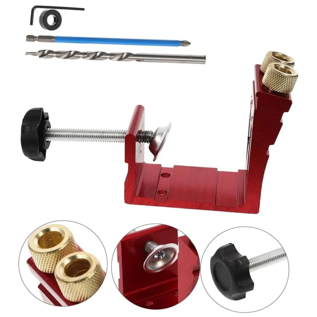 1 Set Pocket Hole Jig for Woodworking for Diagonal Precision Positioning Tool for Dowel Making Durable and Lightweight Design