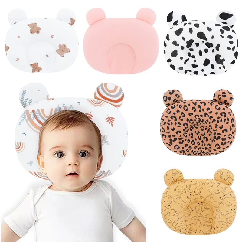 Cartoon Baby Pillow Ears Cotton Portable Travel Shaped Pillow Baby Childcare Newborn Comfort Pillow Infant Bedding Accessories