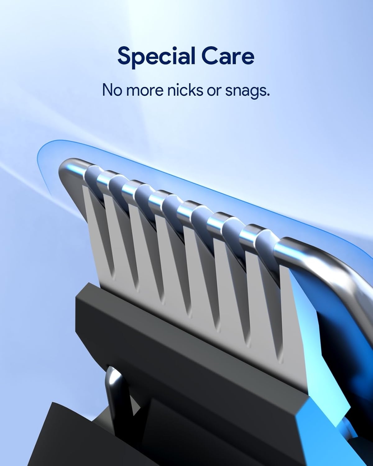 Replacement Blades compatible for OneBlade QP2620/QP2630 - Self-Sharpening Ceramic & Rounded Safety Edges Precision Trimmer