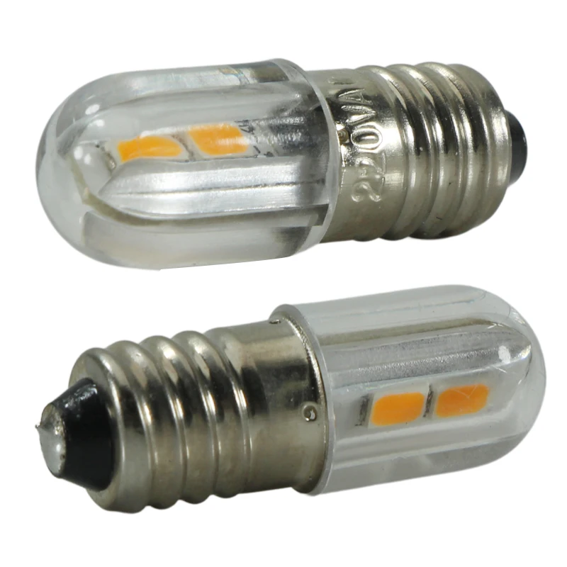 Bombilla E10 Led Interior Bulb 6v 12v 24v 36v 48v 110v 220v Mini 1W Auto Indicator Warning Light Signal Energy Saving Lamp 6 V
