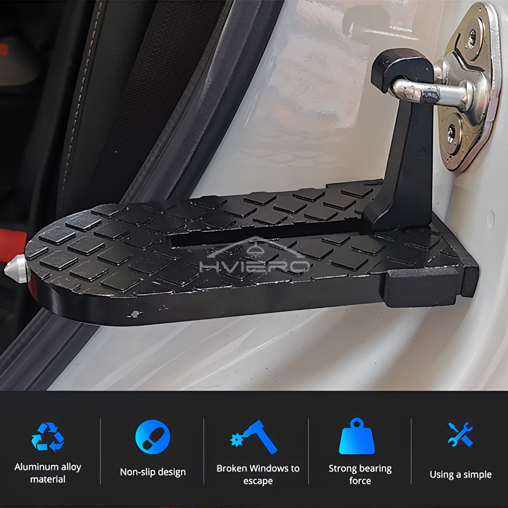 Auto Faltbare Auto Dach Rack Tür Schritt Multifunktions Universal Latch Haken Fuß Pedal Aluminium Legierung Sicherheit Zubehör Ständer