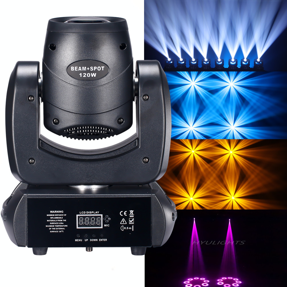 LED 120W Feixe Spot WashGobo 8 Face Roto Prism Moving Head Lights Super Bright Dj Disco Light Stage Light