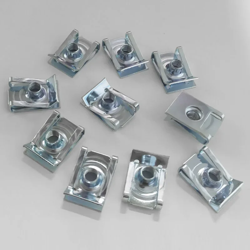10 Uds M8 M6 M5 M4 Clips tipo U con rosca 8mm 5mm 6mm 4mm tuercas de lengüeta para coche motocicleta Scooter ATV ciclomotor