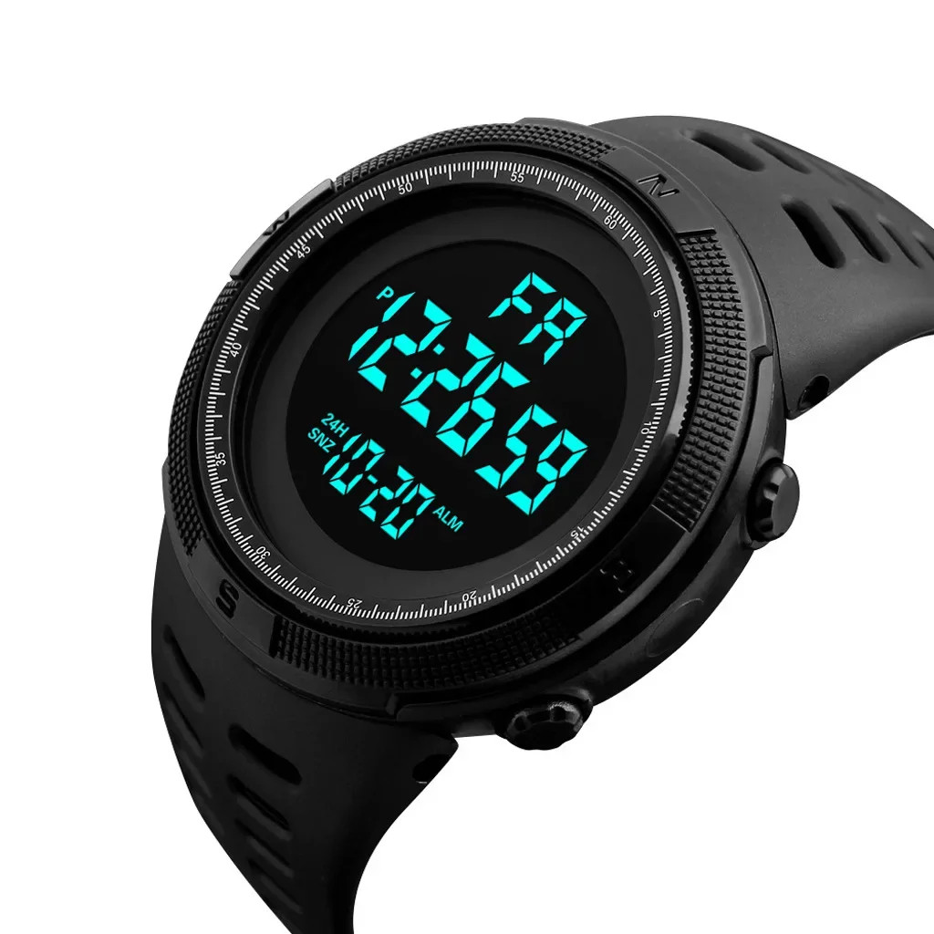Reloj electrónico para hombre, relojes deportivos militares, reloj de pulsera Digital LED multifunción luminoso para hombre, niños, niño, estudiante y adolescente