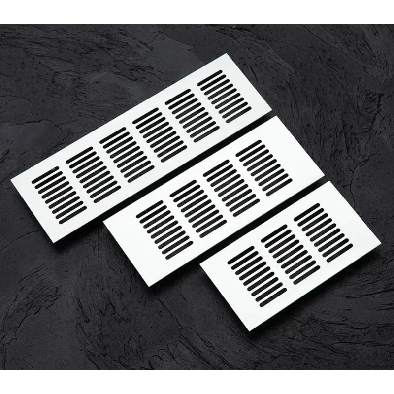 50/80 mm breite Lüftungsschlitze, perforiertes Blech, Aluminiumlegierung, Lüftungsschlitze, perforiertes Blech, Webplatte, Lüftungsgitter, Lüftungsschlitze, perforiertes Blech