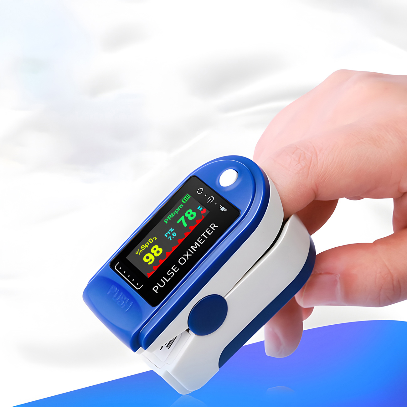 Finger Clip Oximeter Home TFT Oximeter Blood Oxygen Meter Portable Visual Fingertip Pulse Oximeter Saturation SpO2 Monitor