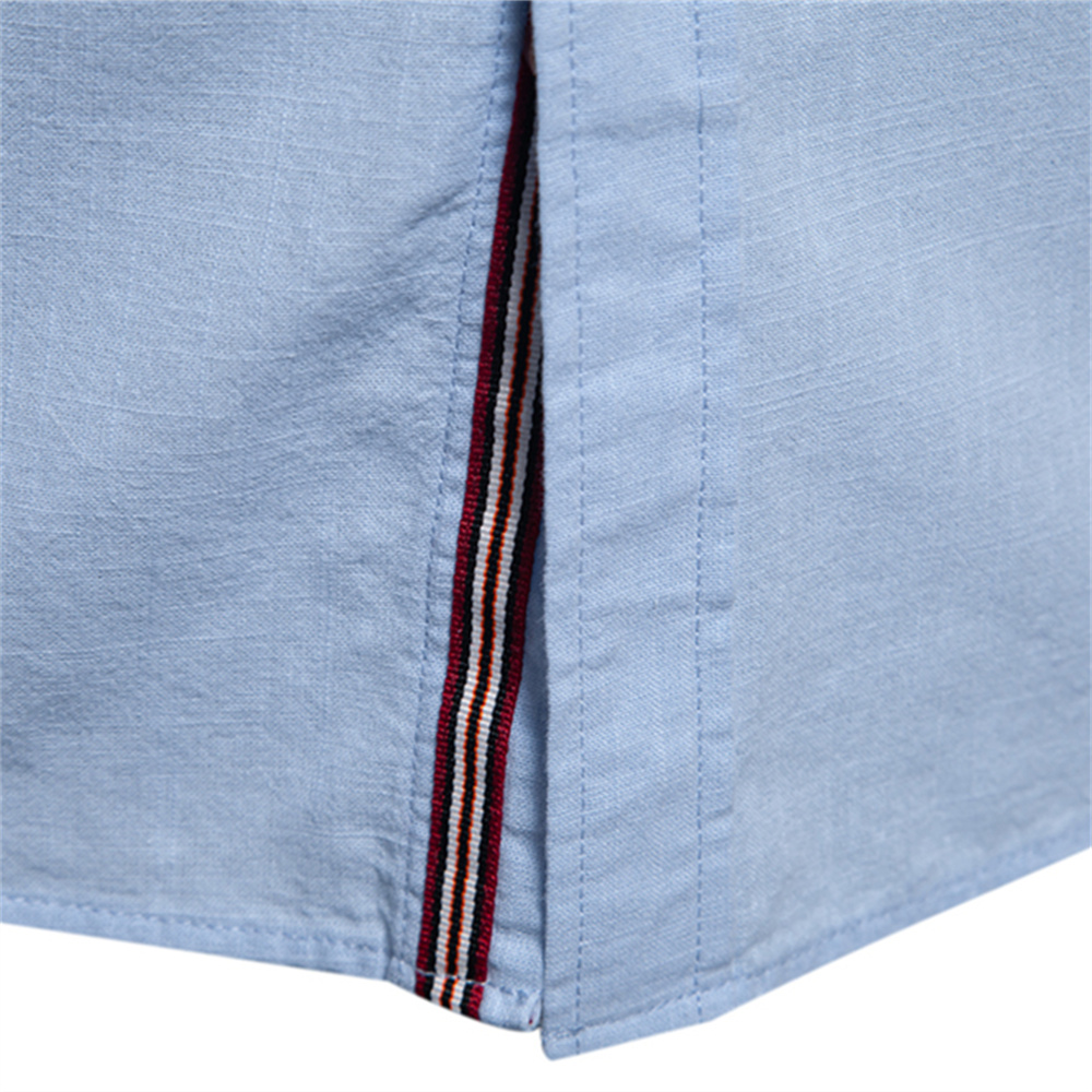 AIOPESON 100% cotone camicia sociale da uomo tinta unita manica lunga camicia di marca di alta qualità per uomo primavera stand camicie da uomo casual