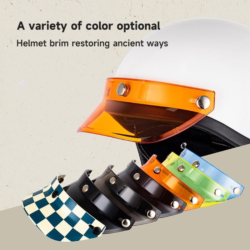 H3CE Universal 3 Nút Chụp Visor Flip Up Wind Shield Chống Tia UV Cho Mũ Bảo Hiểm Mô Tô