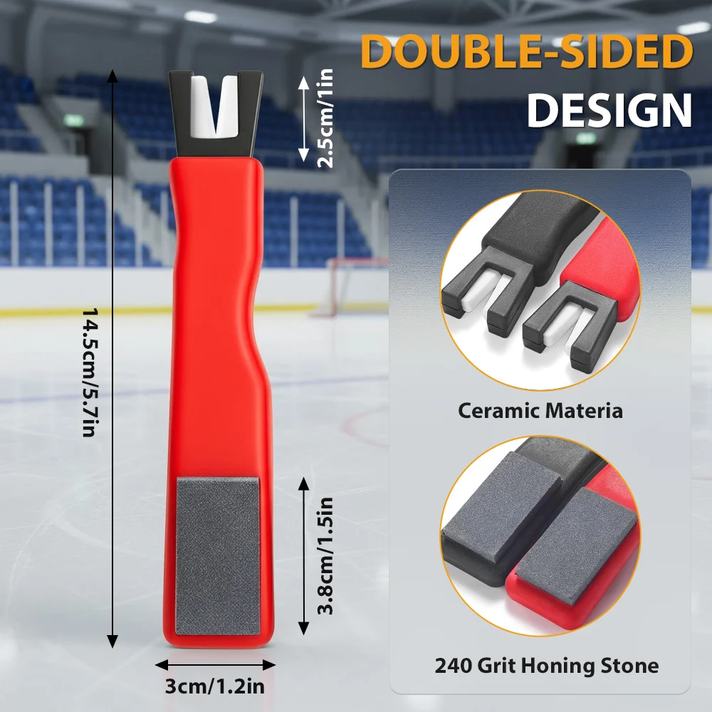Eishockey Handheld Ice Skate Edge Blade Sharpener Hockey Zubehör Schärfstein Werkzeug für Eishockey Skates Skating Blade