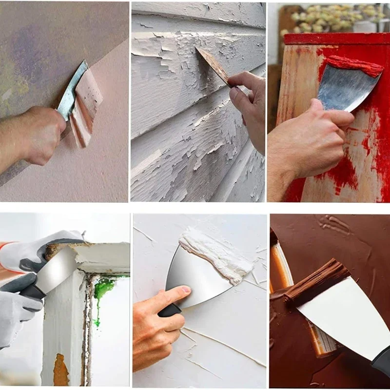 1/2/3/4/5 Inch Set Putty Knife Scraper Shovel Filling Spatula Paint Spackle Construction Household Industrial Cleaning Tools