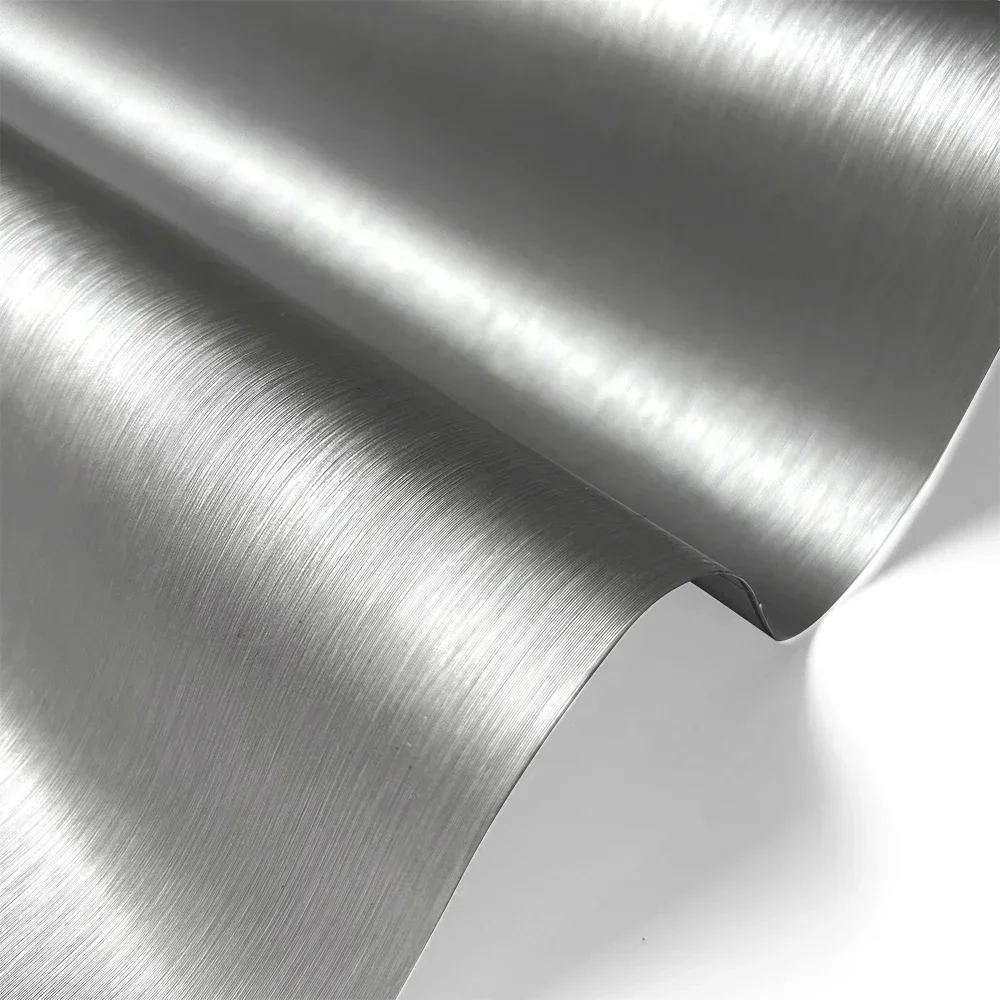 カーラップフィルムシルバーアルミブラシビニールフィルム車の起毛ビニールラップ DIY 粘着 Auo ステッカー車オートバイコンピュータスキン