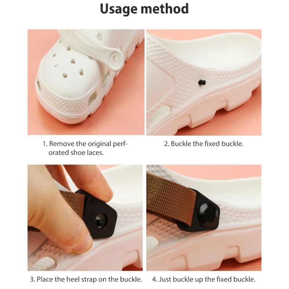 Durable EVA Beach Slippers Sandals Straps Adjustable DIY Hole Shoes Back Strap Sandals Detachable Laces for Shoes