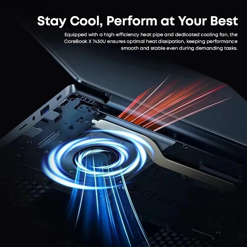 CHUWI CoreBook X AMD R5-7430U Gaming Laptop 14.1'' 2K Screen 16GB DDR4 RAM 512GB SSD Windows 11 Wifi6 Notebook