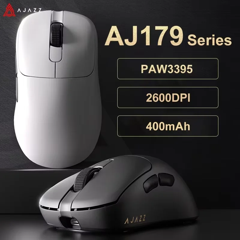 Ajazz aj179 pro paw3395 leichte kabel gebundene kabellose Maus mit magnetischer Lade basis Ergonomische Makro-Gaming-Maus für PC-Laptop