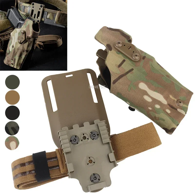 Funda táctica para Glock 17 Gen4 G19 con linterna X300 X300U sistema de bloqueo rápido fundas para pistola de caza y tiro