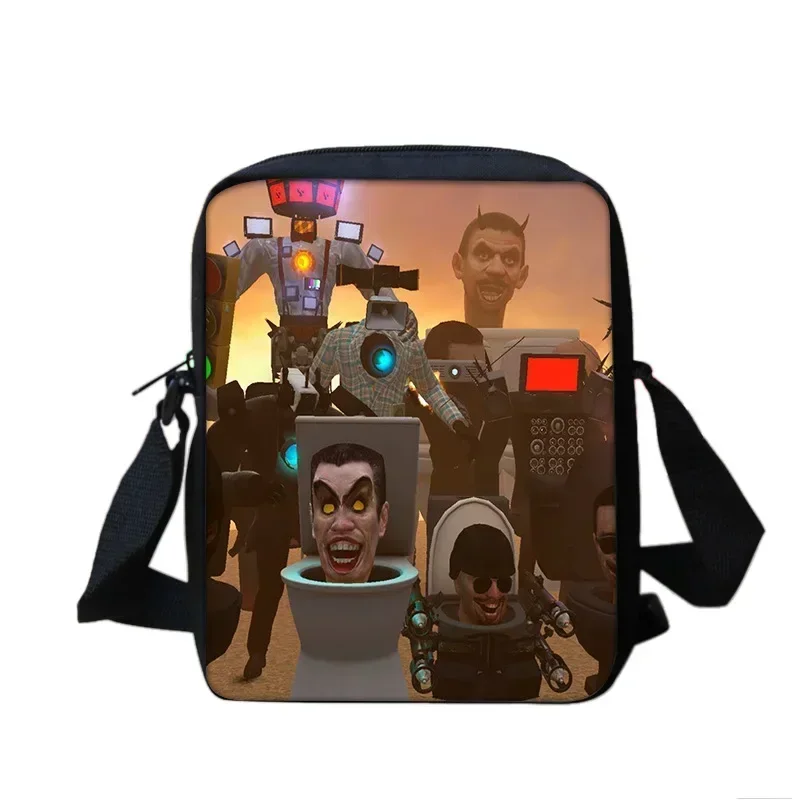 HOT Toilet Man borsa a tracolla da uomo Skibidi Toilet Game borsa a tracolla per studenti delle scuole primarie e secondarie periferiche