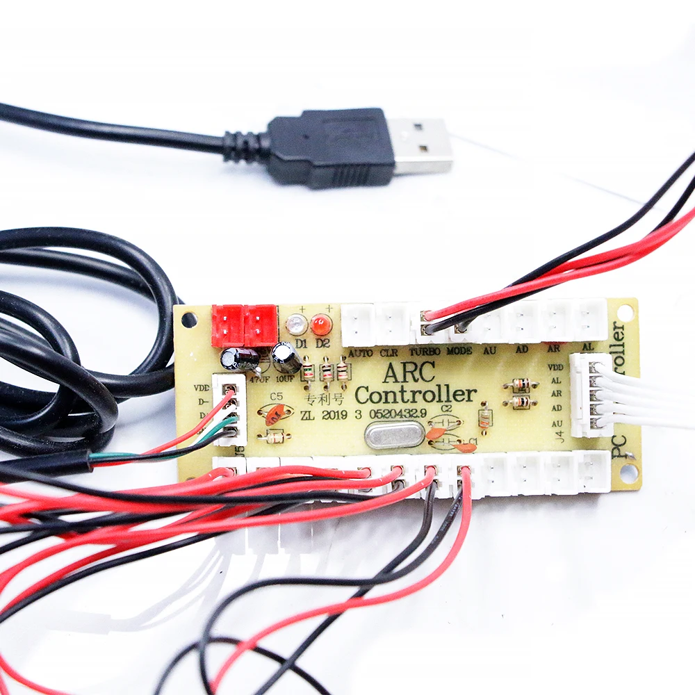 Kopie SANWA Spiel Maschine Arcade Konsole DIY Kit 8-wege Joystick Push Tasten Für PC Raspberry Pi Null Verzögerung USB Board Controller