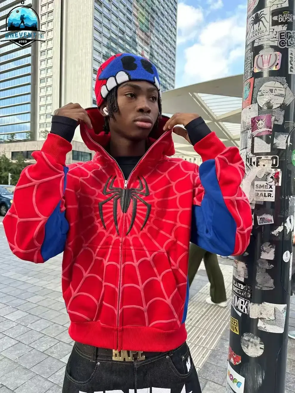 Impressão de espuma y2k roupas aranha web vermelho moletom com capuz zíper quente harajuku punk grunge feminino hip hop moletom com capuz