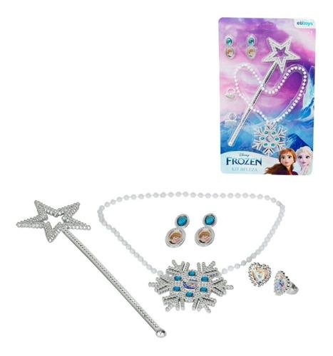 Kit Beleza Infantil Frozen Com Acessórios 6 Peças Etitoys