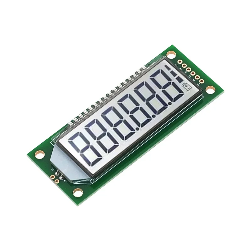Módulo LCD de 2,4 pulgadas, 6 dígitos, 7 segmentos, HT1621, controlador LCD IC con punto Decimal, retroiluminación blanca, color verde