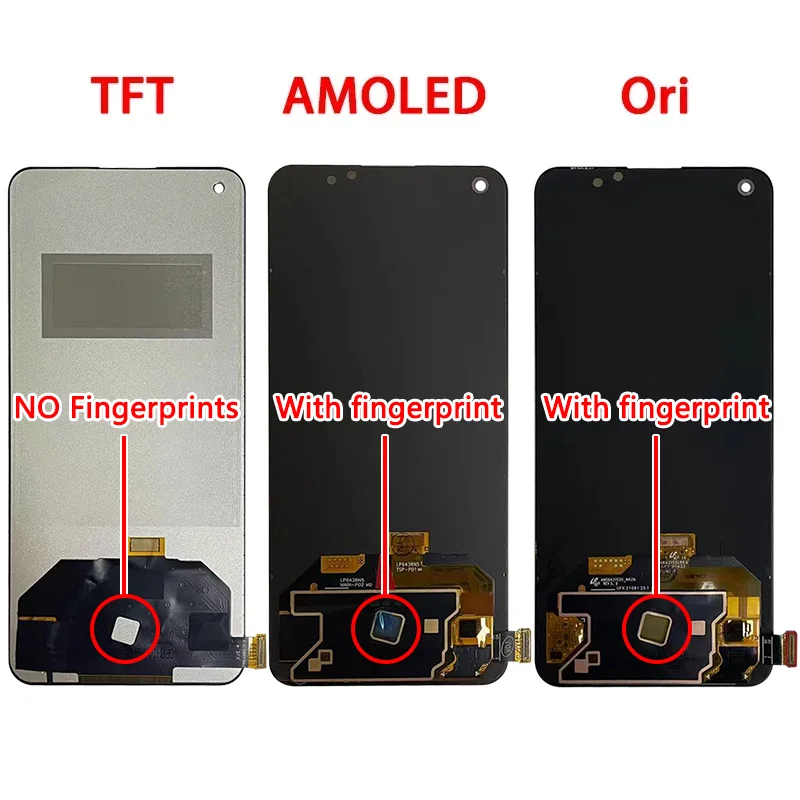6.43"New AMOLED For OnePlus Nord 2 5G LCD Display Touch Screen Digitizer Panel Assembly Nord2 5G DN2101 DN2103 Display