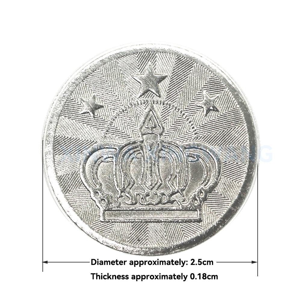 500 stücke Edelstahl 25mm x 1,8mm Token Design Logo Arcade-Spiele Münz akzeptor Kran Krallen automat Auto wäsche Flipper