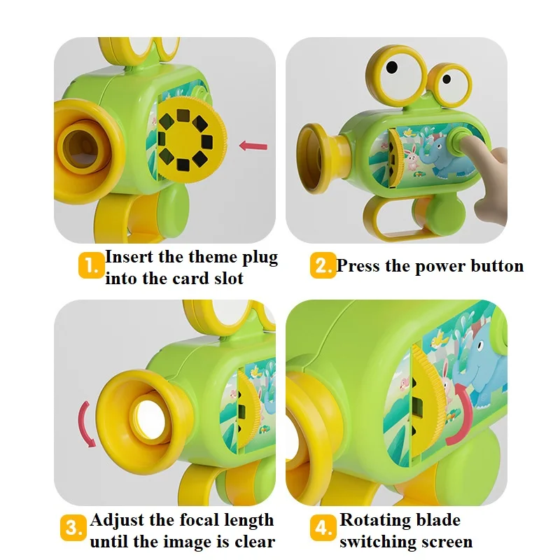Projecteur pour enfants éducation précoce motif cognitif Puzzle jouet pistolet de Projection lumineux cadeaux d'anniversaire pour enfants montre de Projection