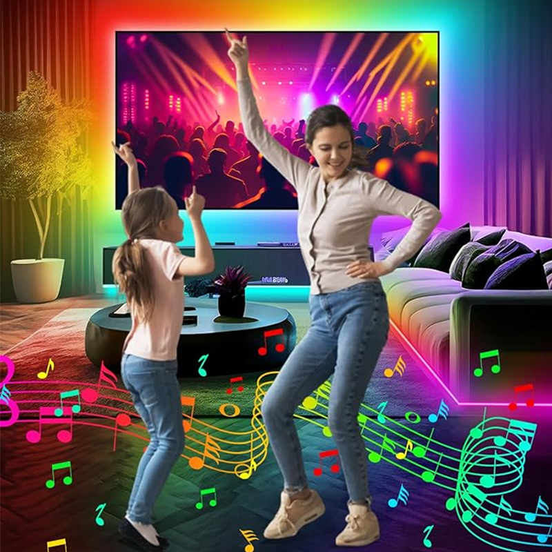 Tira de luces Led USB, luz LED RGB, Control inteligente por aplicación para retroiluminación de TV, fiesta de Navidad, decoración del hogar, cinta de iluminación para habitación
