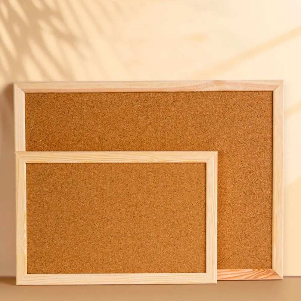 Practical Double-sided Cork Notice Board Thickened DIY Photo Display Board Wall Hanging Message Boards Office