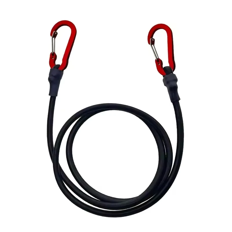 Tie Strap String Carabiner Hooks Kayak Cycling Luggage Packing Ropes Camping Accessories Heavy Duty Bungee Cord Elastic