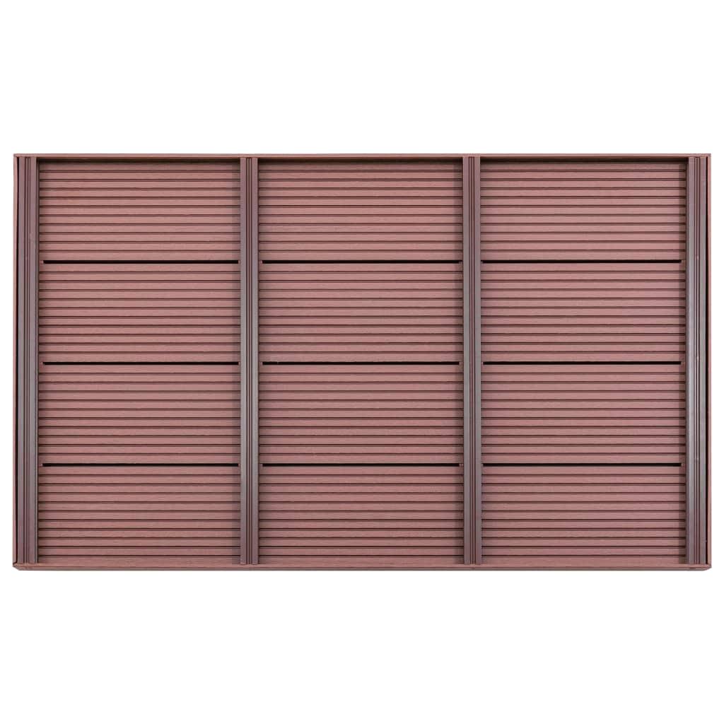 Brown WPC Floor Element for solar Shower - 101x63x55 cm Durable Outdoor Base