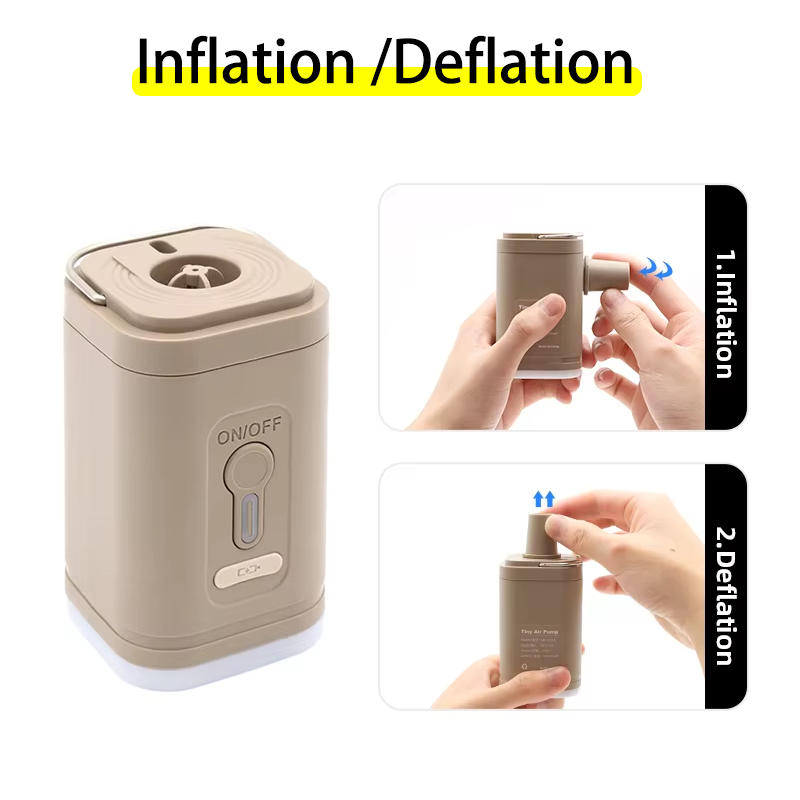 Tarka キャンプポータブル電動エアポンプワイヤレスエアコンプレッサーインフレーターデフレーターポンプエアクッションベッドボート水泳リング