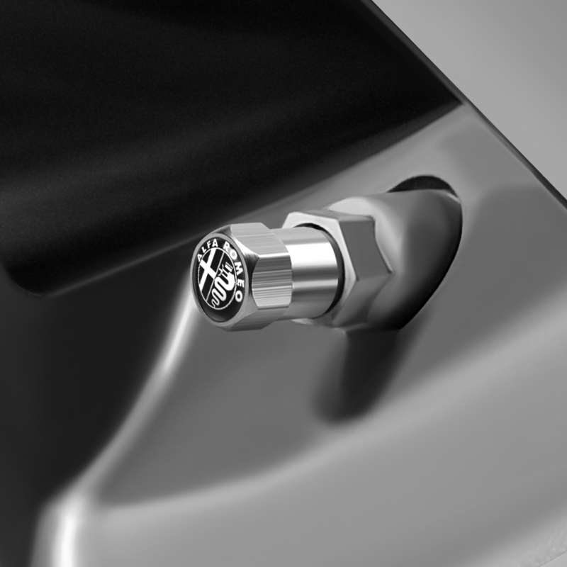 4 pçs tampa da válvula do pneu do carro tampas de ar da haste da roda de alumínio para alfa romeo giulia stelvio mito giulietta tonale alfa 4c disco