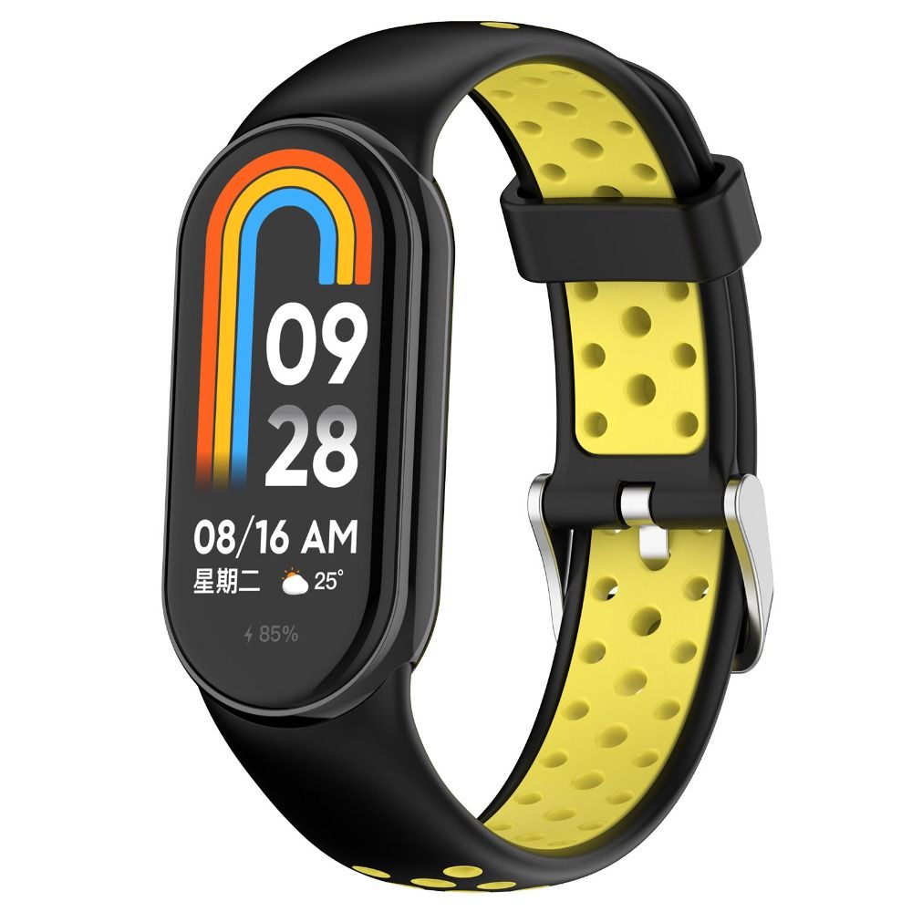 Xiaomi Mi Band 8用シリコンストラップ,通気性のある交換用カラーブレスレット,NFC