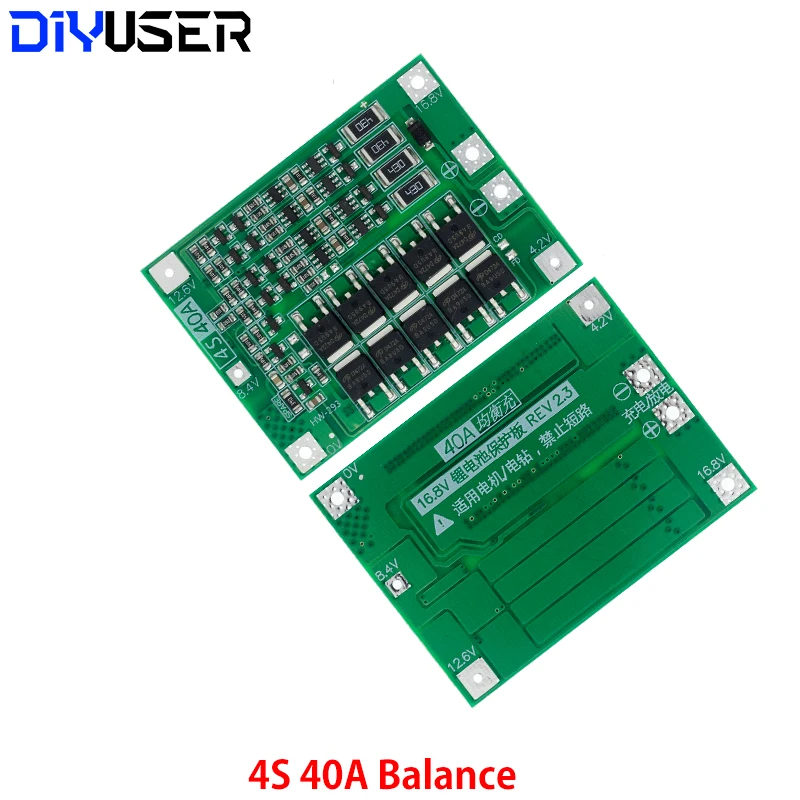 2S 3S 4S 5S 리튬 이온 리튬 배터리 18650 충전기 BMS 20A 25A 30A 40A 60A 100A 드릴 모터 용 밸런스 보호 보드