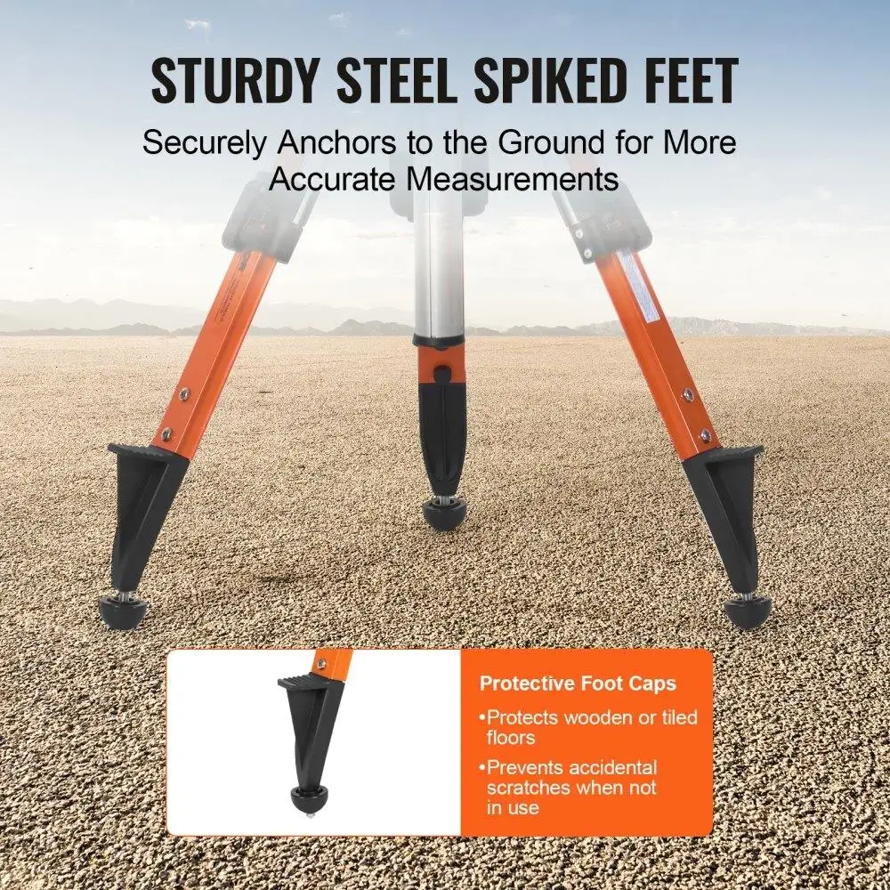 Adjustable Height Tripod Leveling Stand for Ladders & Scaffolding 27.16 to 67.71 Inches with 5/8-11 Thread Home Improvement Tool