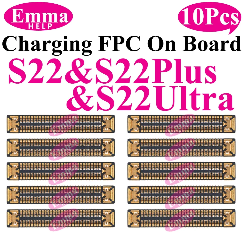 10Pcs USB Lade FPC Stecker An Bord Für Samsung S23 S24 S22 Ultra S21 Plus Hinweis 20 FE S21FE S10 stecker USB Dock Port