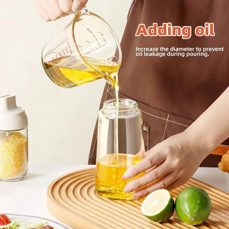 Oil Spray 2-in-1 Plastic Household kitchen oil spray Bottle Nebulizing Mist Filling Cooking Dual Use BBQ Camping Large Capacity