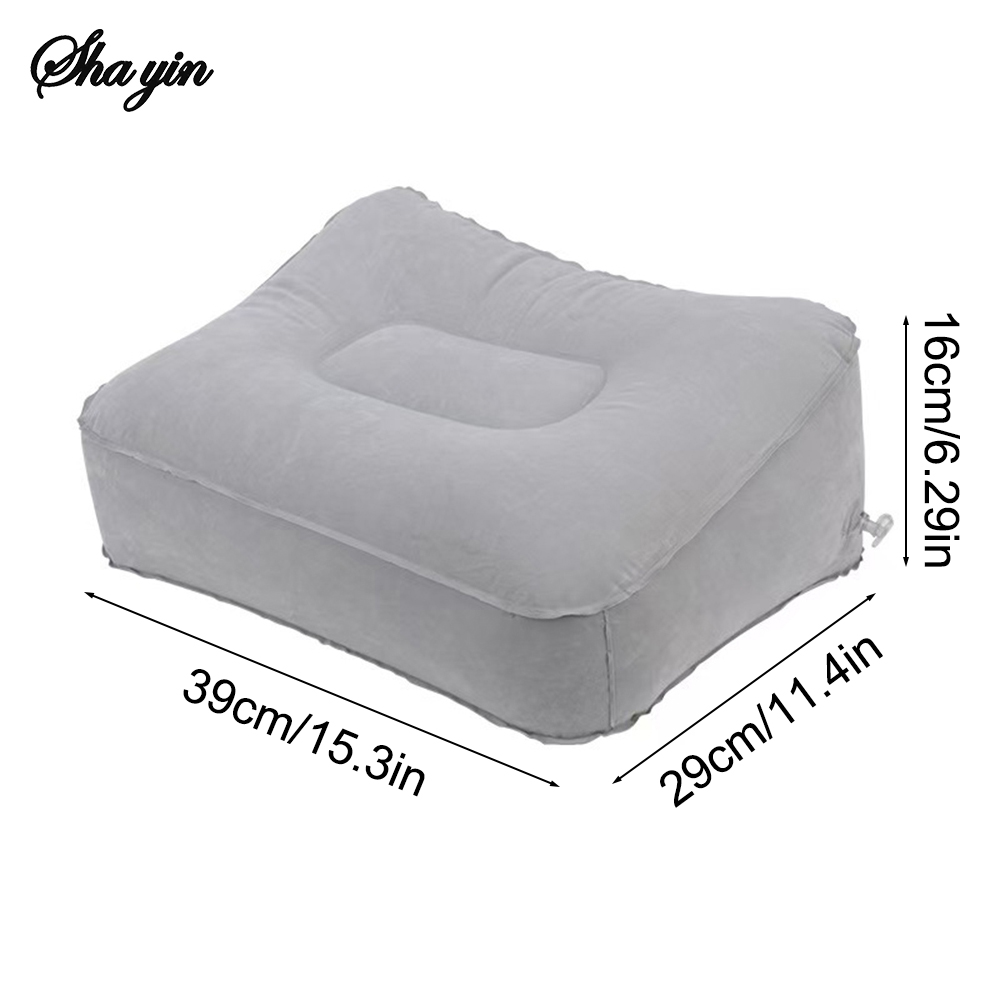 Inflatable Soft Footrest Pillow PVC Inflatable Foot Rest Pillow Cushion Air Travel Office Home Leg Up Relaxing Feet Almohada