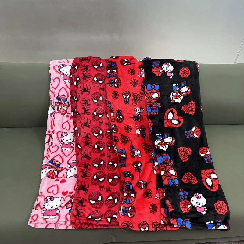 Hello Kitty Spider man pijamas sueltos de terciopelo de algodón pijamas pantalones largos ropa informal para dormir de dibujos animados para mujeres y hombres